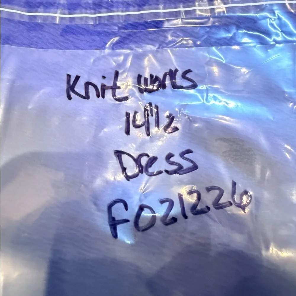 Knit Works Girls Dress Size 14.5 Royal Blue Textured Fit Flare Party Dress
